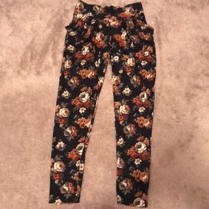 floral high waisted leggings